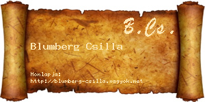Blumberg Csilla névjegykártya