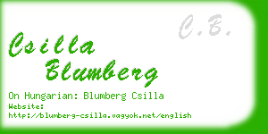 csilla blumberg business card